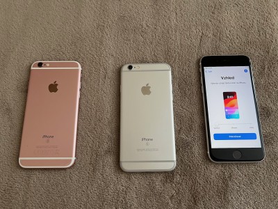Bazar - chci prodat • iPhone 6S růžově zlatý, iPhone 6S stříbrný, iPhone SE (2.ge)